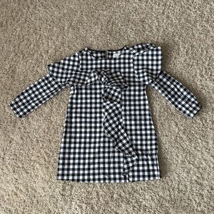 Like new Zara gingham black and white dress